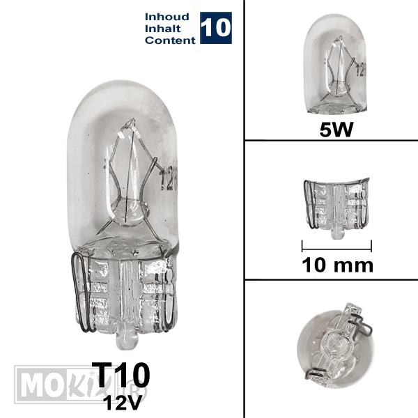 Lamp T10 12V 5W Flosser (10)