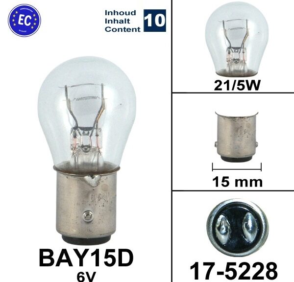 Lampe BAY15D 6V 21/5W Flosser CE (10)