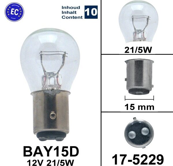 Lampe BAY15D 12V 21/5W Flosser Homologation CE (10)