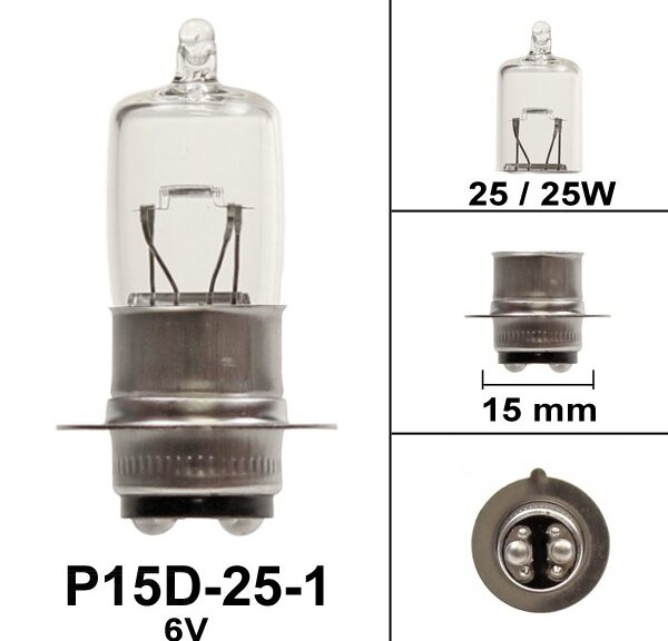Lampe P15D-25-1 6V 25/25W Flosser (1)