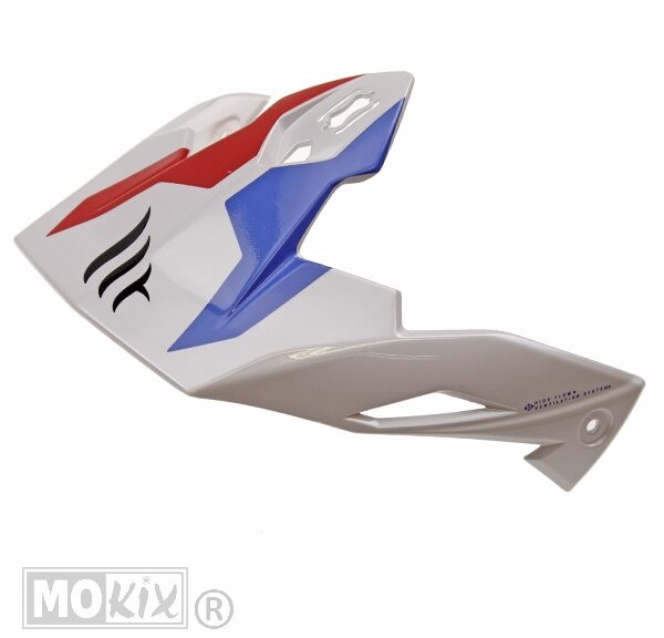 Helm Klep Streetfighter Twin WIT/Blauw/Rood - MT Helmets