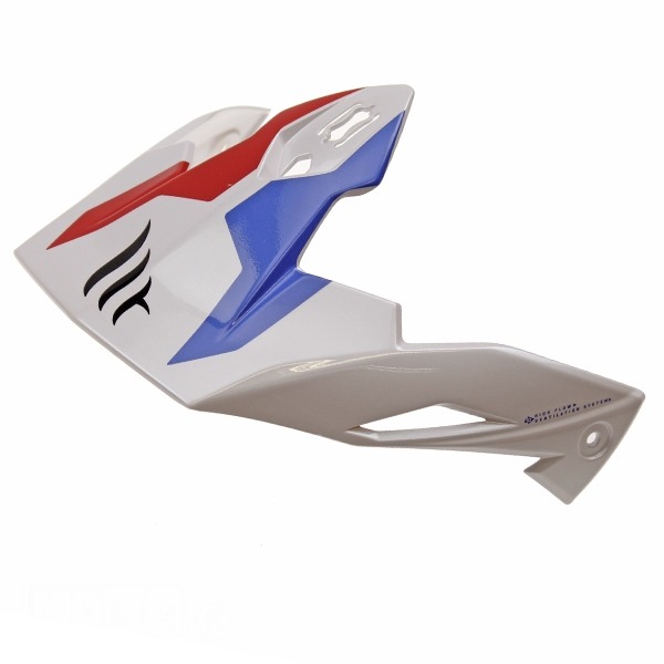 Helm Klep Streetfighter Twin WIT/Blauw/Rood - MT Helmets