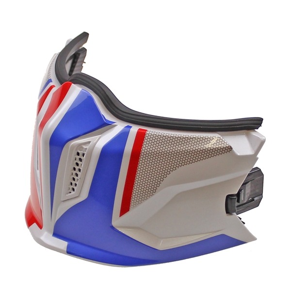 Kinstuk Streetfighter Twin WIT/Blauw/Rood Klik - MT Helmets