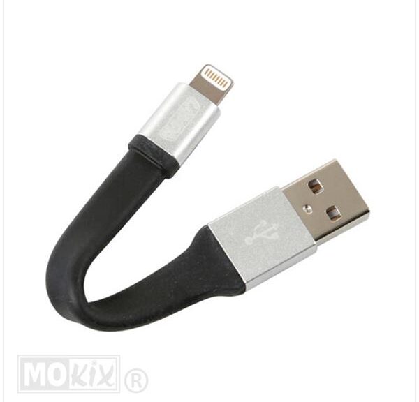 Laadsnoer 10cm / Sleutelhanger USB>Apple 8p - Lampa