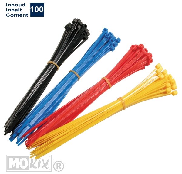 19-70018 TIE-RIPS/TREKBANDJES 150x2.5mm SORTIE 100 stuks