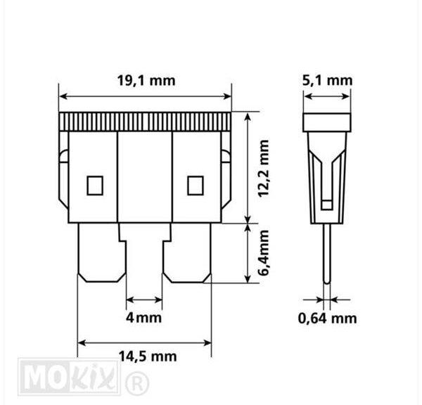Zekeringen Steek STD 19.1x5.1 Sortie 5>30 A (10) - Lampa