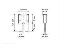 Zekeringen Steek MICRO2  9.1x3.8 Sortie 5>30a (10) - Lampa