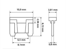 Zekering Steek LP-Mini 10.9x3.81 Sortie 5>30a (10) - Lampa