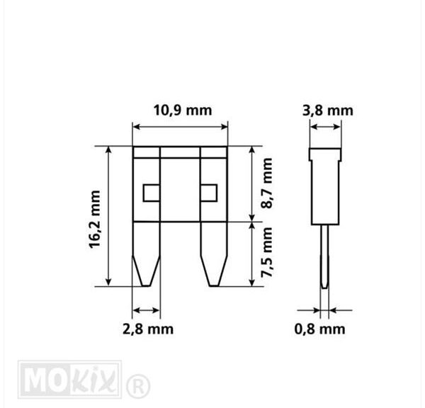 Zekeringen Steek Mini 10.9x3.8 Sortie 7.5>30a (10) - Lampa
