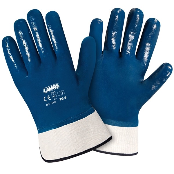 Werkhandschoenen Nitril Blauw (Mt 9) (1) - Lampa