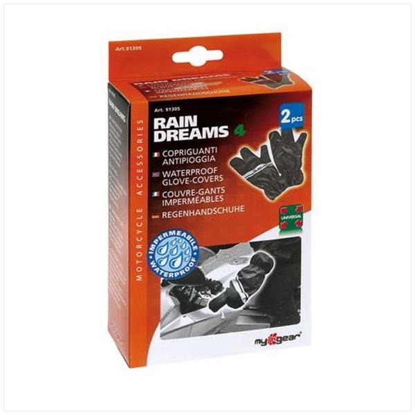 Regen Overtrek Handschoen Paar Zwart Nylon Lampa