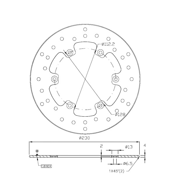 Remschijf APR RX50/YA DT50R >97 Voor 230x112x4 IGM