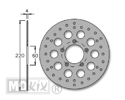 Remschijf APR Scarabeo 50 97> Voor 220x60x4 IGM