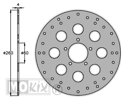Remschijf Aprilia 125-250 Voor 260x60x4 IGM