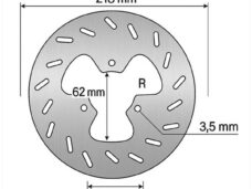 Remschijf Derbi Senda DRD Achter 218x62x3.5 IGM