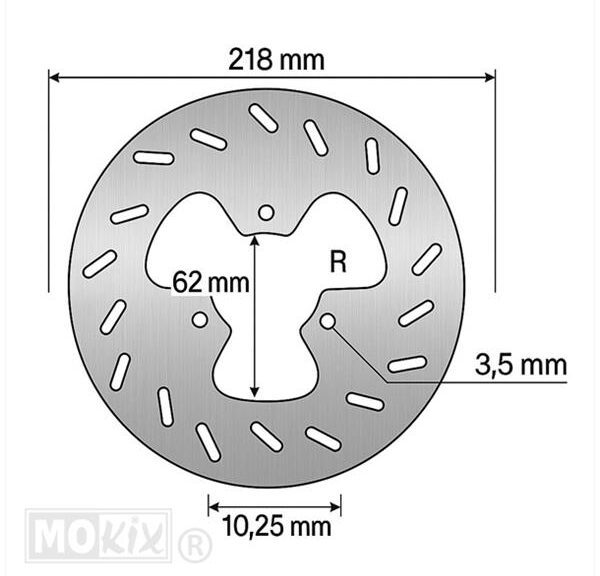 Remschijf Derbi Senda DRD Achter 218x62x3.5 IGM