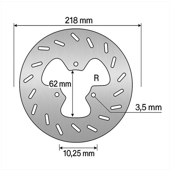 Remschijf Derbi Senda DRD Achter 218x62x3.5 IGM