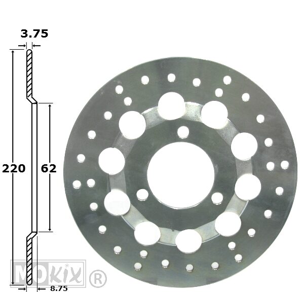 Remschijf Derbi Furax Voor 220x62x3.75 IGM
