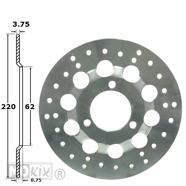 Remschijf Derbi Furax Voor 220x62x3.75 IGM