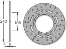 Remschijf Derbi Senda 2000 Voor 240x108x4 IGM