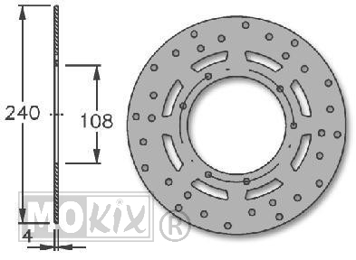 Remschijf Derbi Senda 2000 Voor 240x108x4 IGM