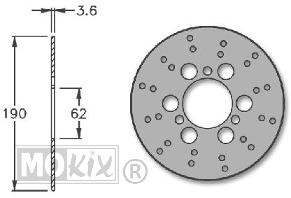 Remschijf Derbi Atlantis Voor 190x62x3.6 IGM