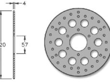Remschijf Derbi GPR98-"03 Achter 220x57x4 IGM"