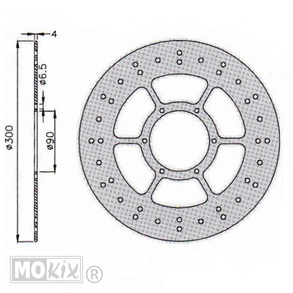 Remschijf Derbi GPR Voor 300x90x4 IGM