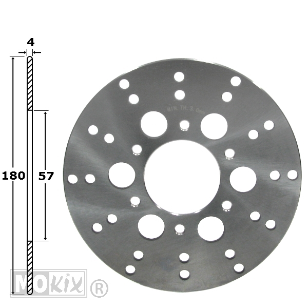 Remschijf Derbi GPR 50R 04> Achter 180x57x4 IGM