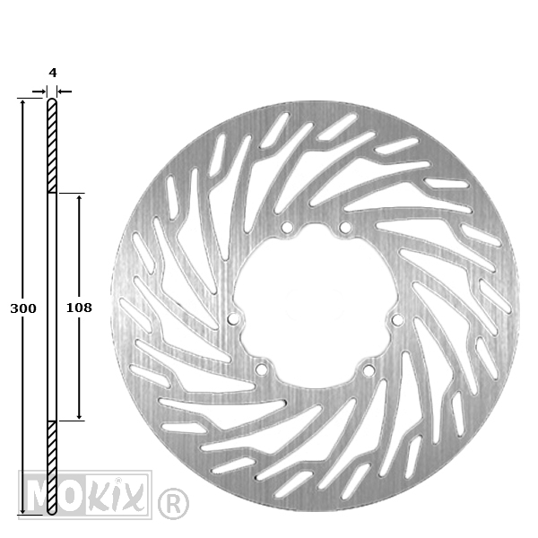 Remschijf Derbi Senda 50 DRD Voor 300x108x4 IGM