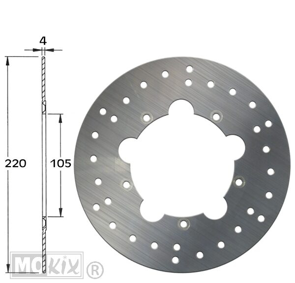 Remschijf Benelli Adiva Achter 220x105x4 Budget