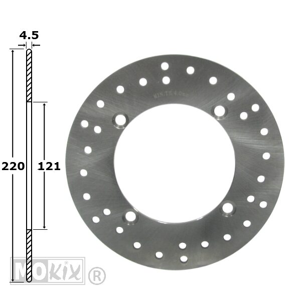 Remschijf Honda CR 125-250 Achter 220x121x4.5 IGM