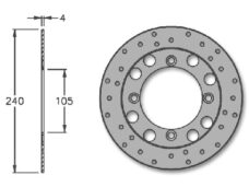 Remschijf Honda 125-250cc Voor 240x105x4 IGM