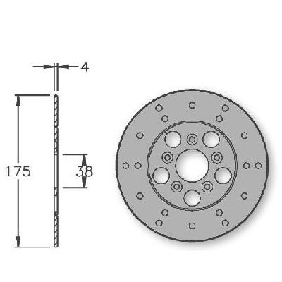 Remschijf ITA Form./Drag. 50/125 Voor 175x38x4 IGM