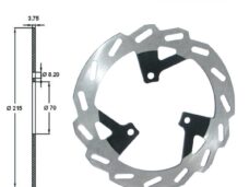 Remschijf Peugeot Speedfight 3 Voor 215x70x3.7 IGM