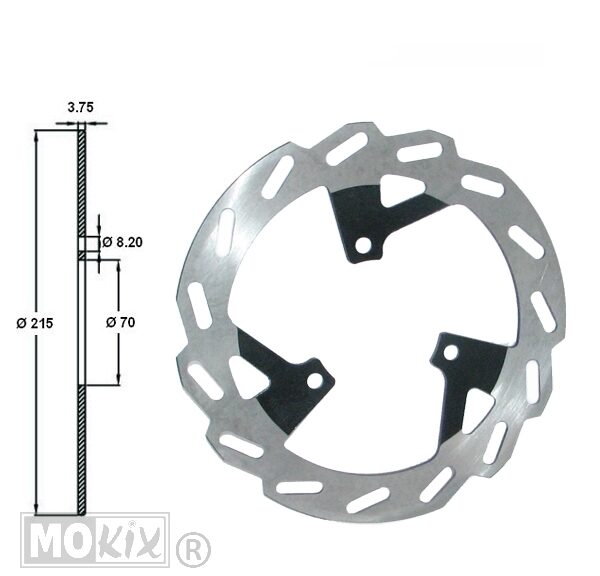 Remschijf Peugeot Speedfight 3 Voor 215x70x3.7 IGM