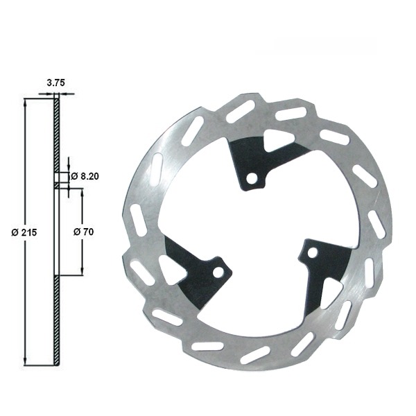 Remschijf Peugeot Speedfight 3 Voor 215x70x3.7 IGM