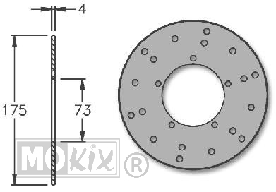 Remschijf PIA Runner Achter/ZIP Voor 175x73x4 IGM
