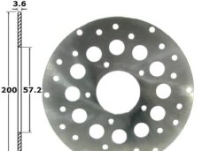 Remschijf Rieju RS1 Achter 200x57.2x3.6 IGM