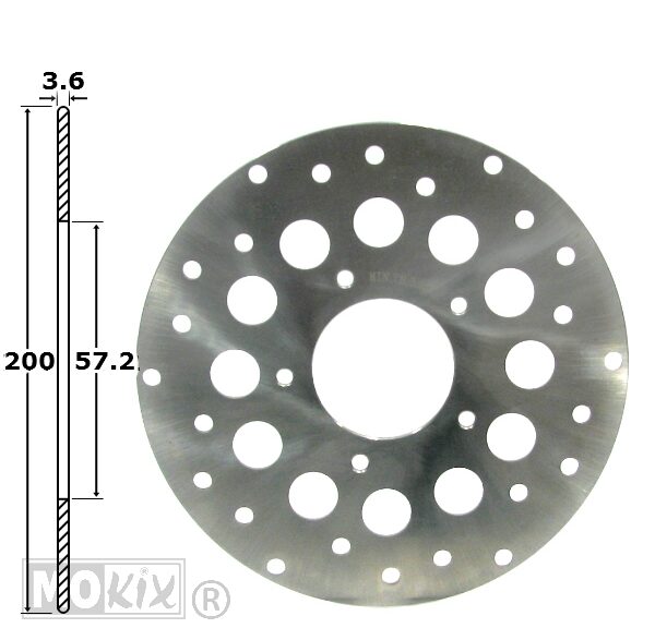 Remschijf Rieju RS1 Achter 200x57.2x3.6 IGM