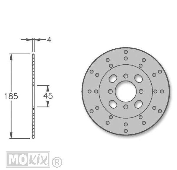 Remschijf Rieju RS1 Achter 185x45x4 IGM