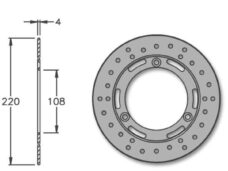 Remschijf Suzuki RMX 96 Voor 220x108x4 IGM"