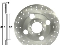 Remschijf Yamaha SR 250 Voor 267x64x5 IGM