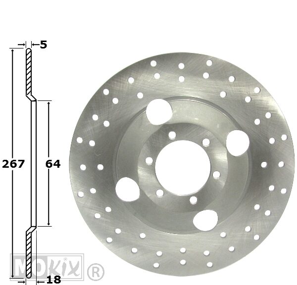 Remschijf Yamaha SR 250 Voor 267x64x5 IGM
