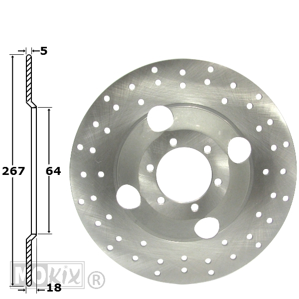 Remschijf Yamaha SR 250 Voor 267x64x5 IGM