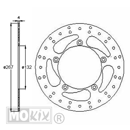 Remschijf YA X-MAX 125/250/400 Voor 267x132x4 IGM