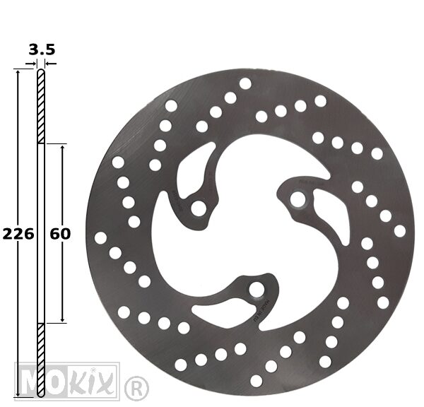 2040-0158 REMSCHIJF KYMCO PEOPLE I VOOR 226x60x3.5 IGM