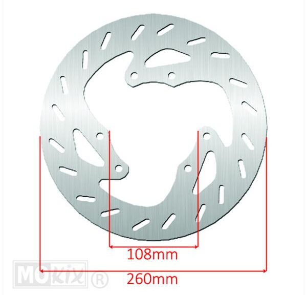 Remschijf Derbi X-Treme Voor 260x108x3.5 IGM