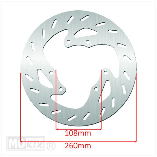 Remschijf Derbi X-Treme Voor 260x108x3.5 IGM