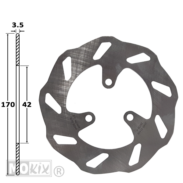 Remschijf Peugeot Kisbee/Ludix Voor 170x42x3.5 IGM